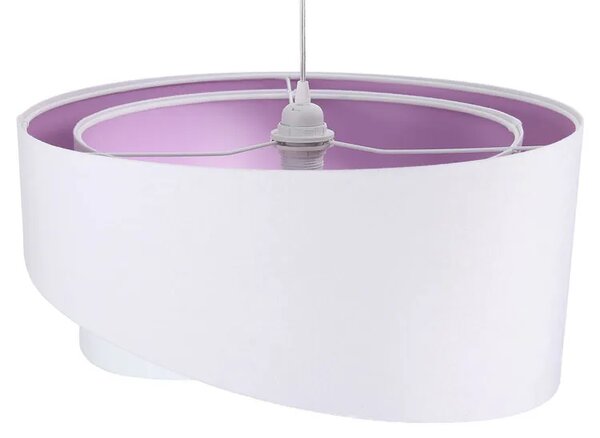 Biało-liliowa asymetryczna lampa wisząca - EX990 C5-D58