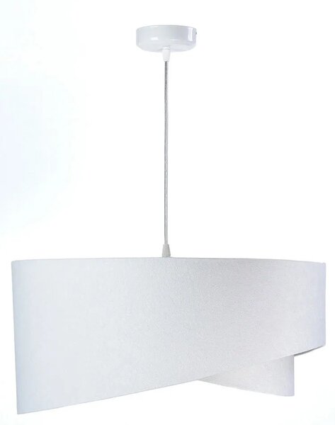 Biało-różowa lampa wisząca z abażurem - 8X EX990 L1-F88