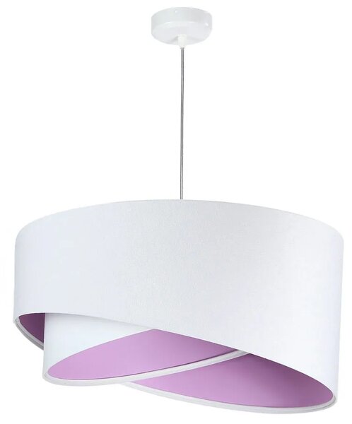 Biało-liliowa asymetryczna lampa wisząca - EX990 C5-D58