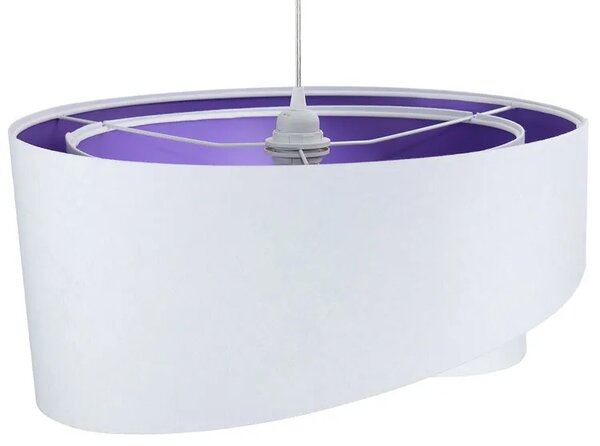 Biało-fioletowa lampa wisząca nad stół - EX990 W5-Z87