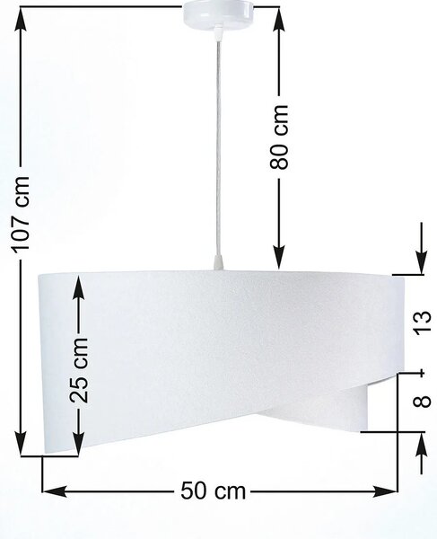 Biało-fioletowa lampa wisząca nad stół - EX990 W5-Z87
