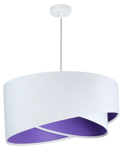 Biało-fioletowa lampa wisząca nad stół - EX990 W5-Z87