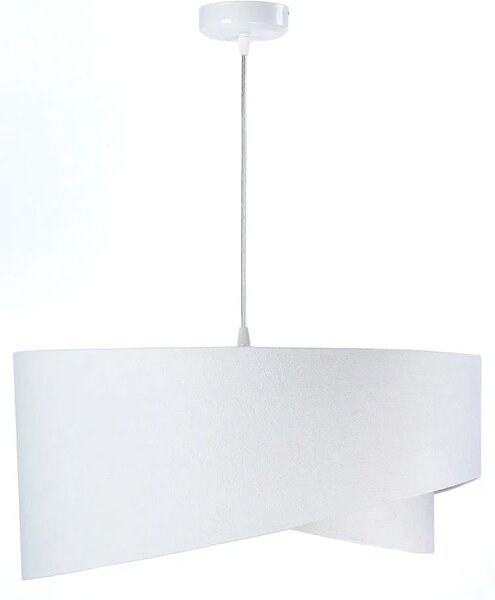Biało-turkusowa lampa wisząca welurowa G7-Z25