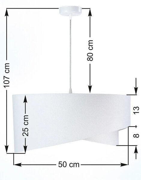 Biało-turkusowa lampa wisząca welurowa G7-Z25
