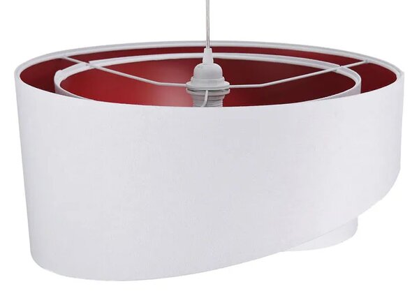 Biało-bordowa asymetryczna lampa wisząca - EX990 B6-N28
