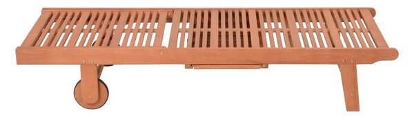Kremowo-naturalny drewniany leżak ogrodowy San Diego – Garden Pleasure