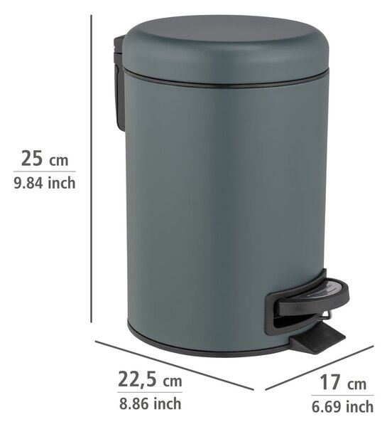 Stalowy kosz na śmieci z pedałem 3 l Leman – Wenko