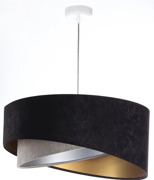 Czarno-szara asymetryczna lampa wisząca - 6X EX992 W1-L85