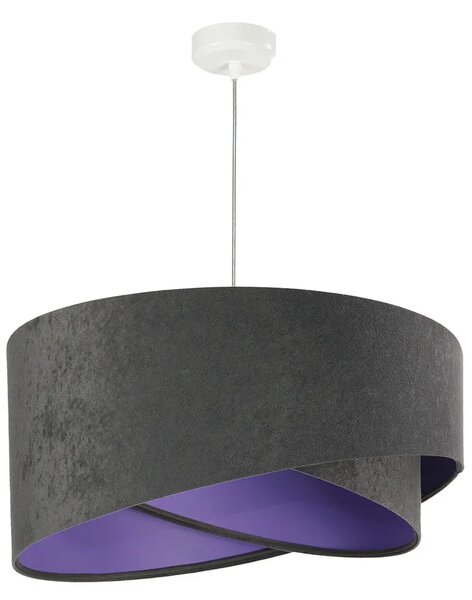Grafitowo-fioletowa skandynawska lampa wisząca - 23X EX991 R4-S44