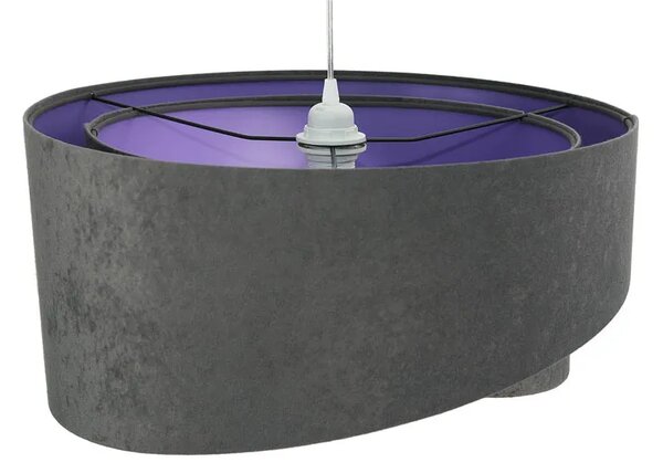 Grafitowo-fioletowa skandynawska lampa wisząca - 23X EX991 R4-S44