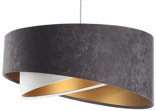 Grafitowo-biała lampa wisząca glamour- EX992 L7-A78