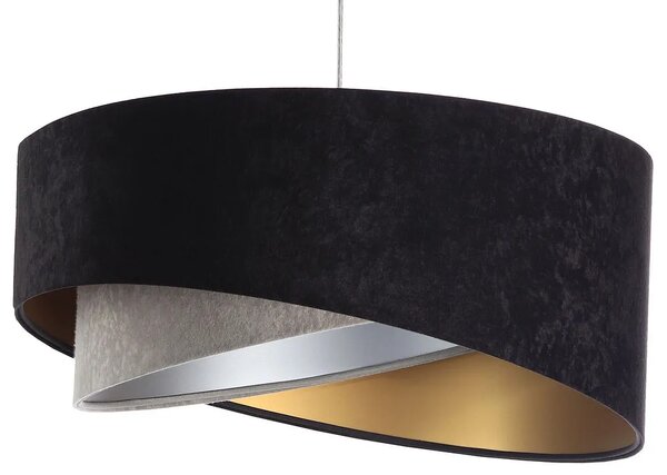 Czarno-szara asymetryczna lampa wisząca - 6X EX992 W1-L85