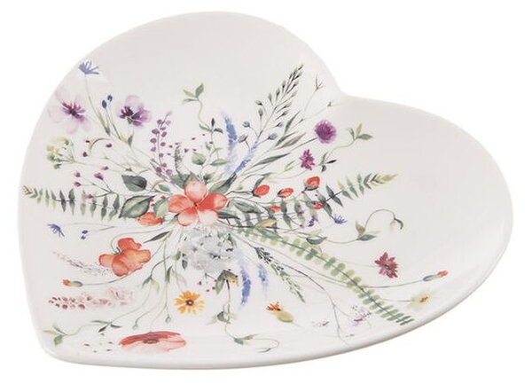 Porcelanowy talerz deserowy MAK, serce, 17,5 cm