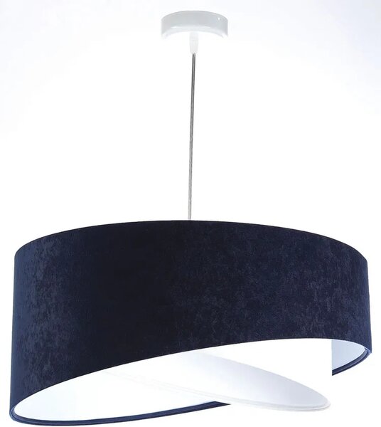 Granatowo-biała lampa wisząca nad stół - EX995 T8-C20