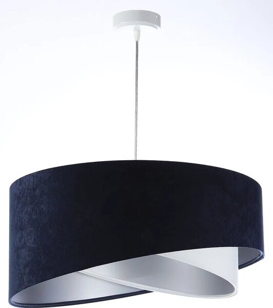 Granatowo-srebrna lampa wisząca nad stół - 3X EX995 W5-S09