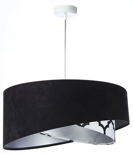 Czarno-srebrna asymetryczna lampa wisząca - 4X EX997 Z1-A31