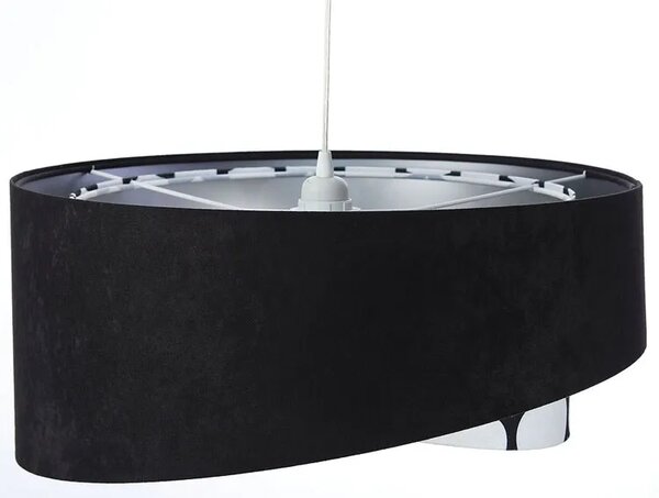 Czarno-srebrna asymetryczna lampa wisząca - 4X EX997 Z1-A31
