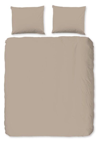 Brązowa flanelowa pościel dwuosobowa 200x220 cm – Good Morning
