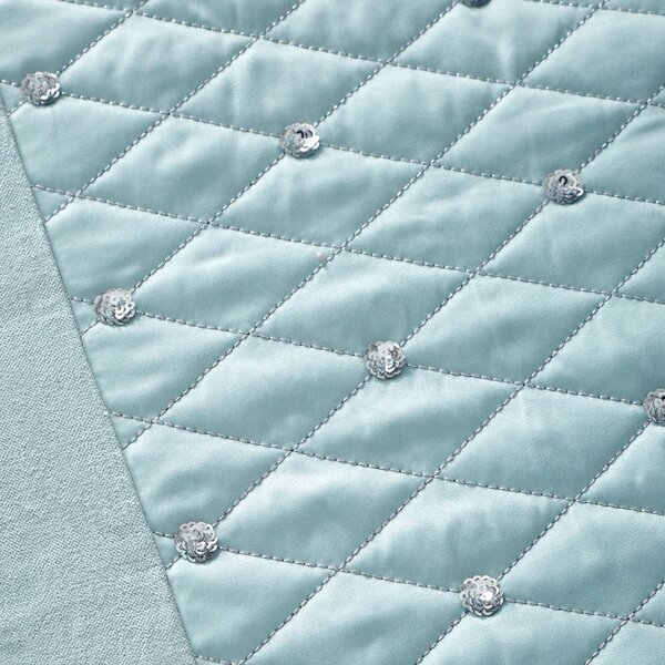 Niebieska narzuta z mikrosatyny 240x260 cm Sequin Cluster – Catherine Lansfield