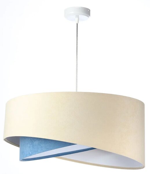 Beżowo-biała skandynawska lampa wisząca - 2X EX998 R0-S88