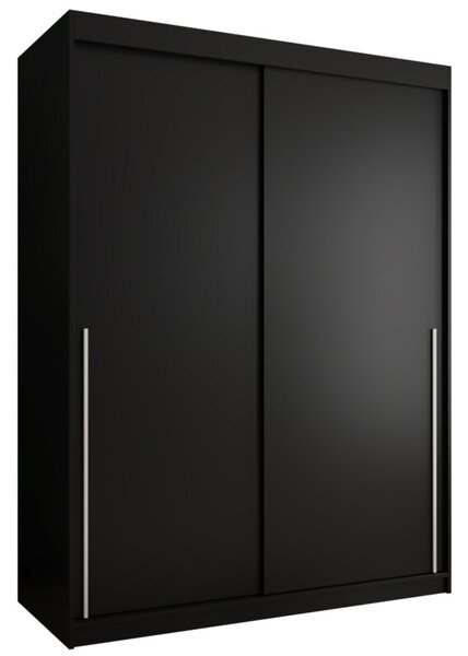 Szafa przesuwna Garderoba SIMA T 150 czarny + u. srebrny