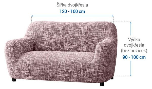 Bi-elastyczne pokrowce GRAFITI NOWE kasztanowo brązowe kanapa dwuosobowa (sz. 120 - 160 cm)