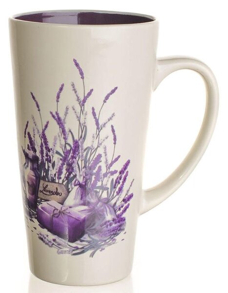 Kubek ceramiczny wysoki 450 ml Lavender, BANQUET