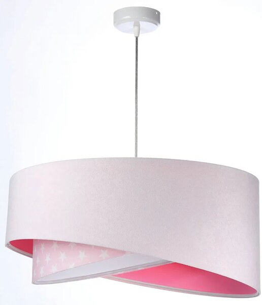 Różowa lampa wisząca welurowa F4-Z24