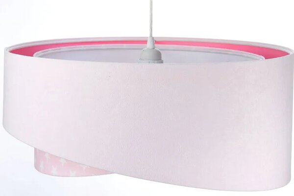 Różowa lampa wisząca welurowa F4-Z24