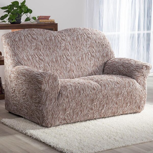 Super streczowe pokrowce 3D FUSTA beżowe kanapa dwuosobowa (sz. 140 - 180 cm)