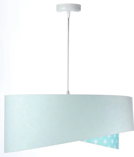 Miętowa lampa wisząca z abażurem N8-F27