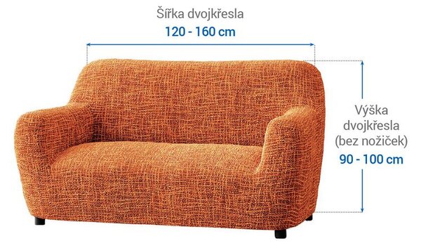 Bi-elastyczne pokrowce GRAFITI NOWE cegła kanapa dwuosobowa (sz. 120 - 160 cm)
