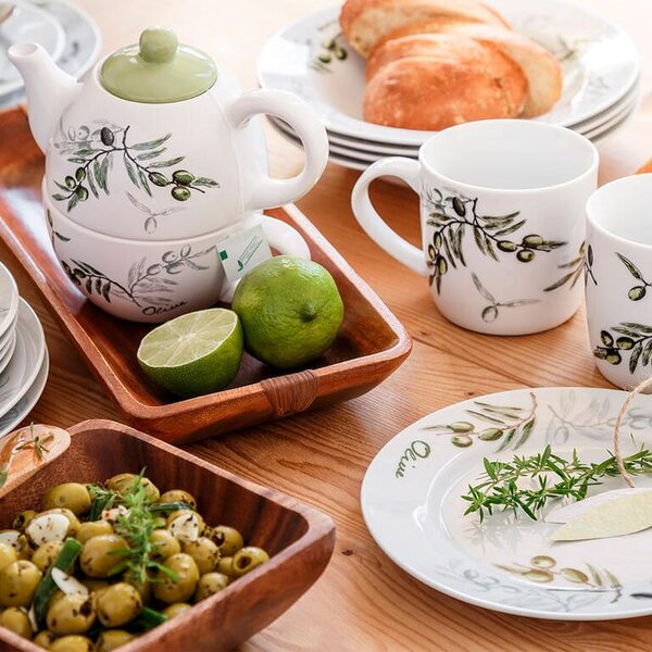 Banquet Porcelanowy zestaw talerzy OLIVES 18 szt