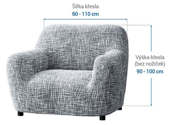 Bi-elastyczne pokrowce GRAFITI NOWE antracyt fotel (sz. 60 - 110 cm)