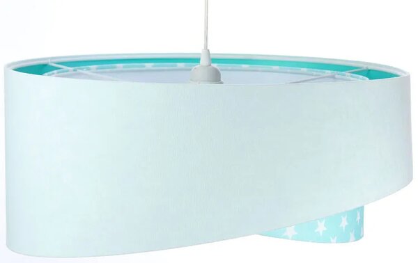 Miętowa lampa wisząca z abażurem N8-F27