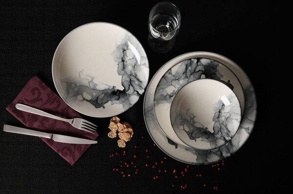 Porcelanowy zestaw talerzy 24 szt. – Hermia