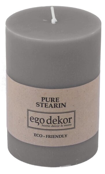 Szara świeczka Eco candles by Ego dekor Friendly, 37 h