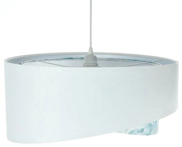 Biało-niebieska lampa wisząca z abażurem T4-A35