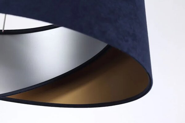 Granatowa welurowa lampa wisząca glamour E5-T19
