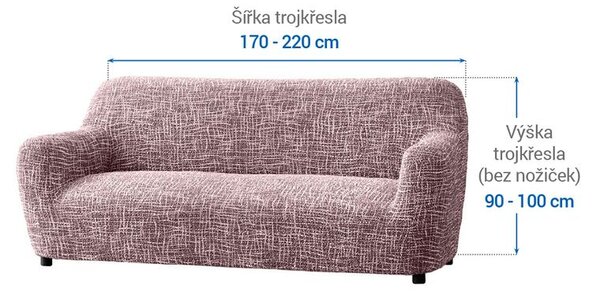 Bi-elastyczne pokrowce GRAFITI NOWE kasztanowo brązowe kanapa trzyosobowa (sz. 170 - 220 cm)