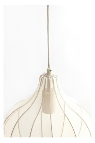 Beżowa lampa wisząca z tekstylnym kloszem ø 29 cm Elati – Light & Living