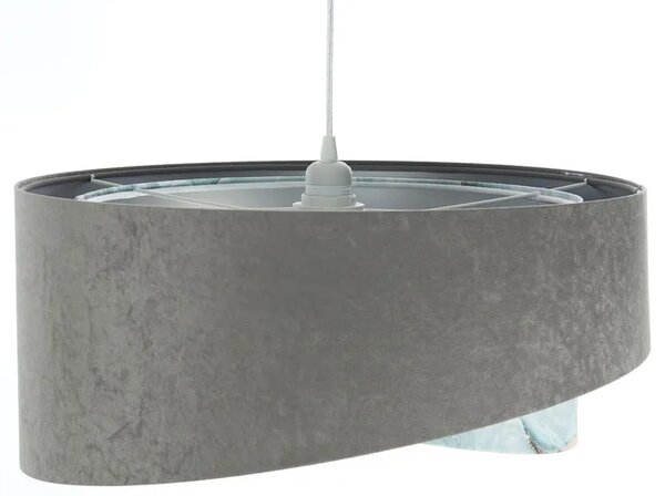 Szaro-niebieska lampa wisząca asymetryczna H7-B84