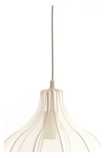 Beżowa lampa wisząca z tekstylnym kloszem ø 29 cm Elati – Light & Living