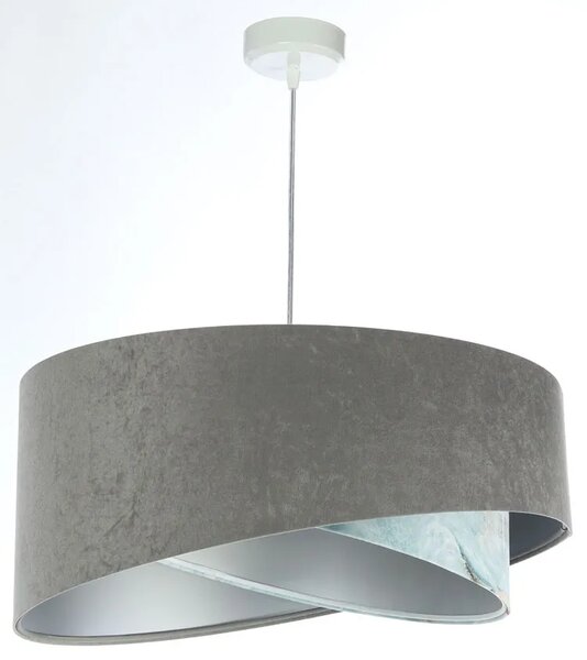 Szaro-niebieska lampa wisząca asymetryczna H7-B84
