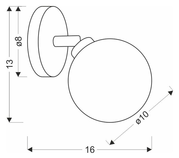 Kinkiet w kolorze brązu ø 10 cm Rodia – Candellux Lighting