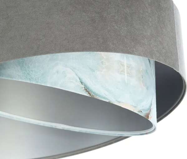 Szaro-niebieska lampa wisząca asymetryczna H7-B84