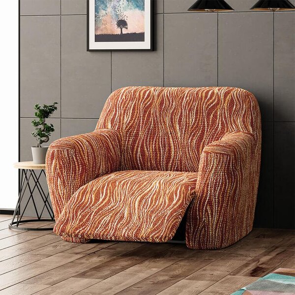 Bi-elastyczne pokrowce UNIVERSO NOWE cieniowane cegła fotel relaks (sz. 70 - 90 cm)