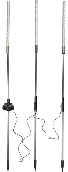 Zestaw 3 ogrodowych solarnych dekoracji świetlnych LED Star Trading Bubbly, wys. 83 cm