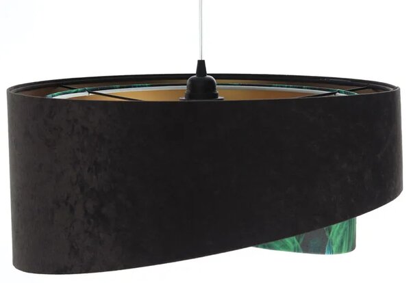 Czarno-zielona lampa wisząca nad stół W1-G04