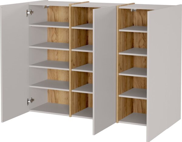 Kremowa szafka pod przedpokoju 138x103x38 cm Libbiano – Germania